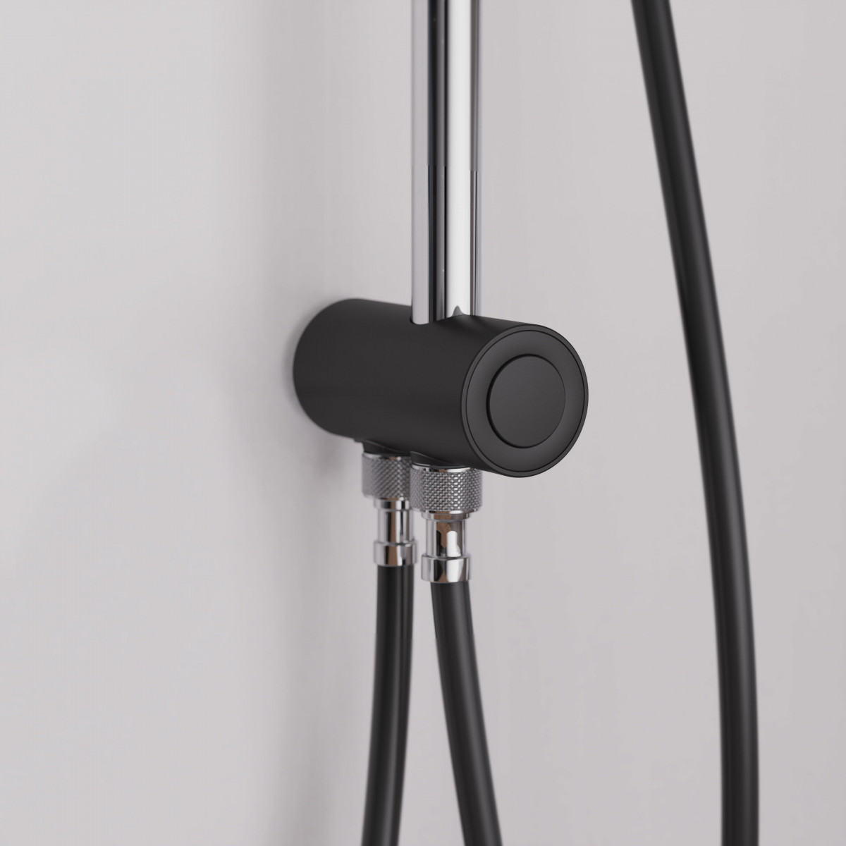 SCHÜTTE MATAO RAIN Overhead showerset, black matt