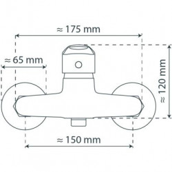 PORTO Shower mixer, chrome