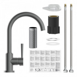 CORNWALL Sp&uuml;ltischarmatur, Graphit matt