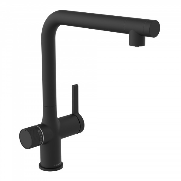 AQUASTAR PREMIUM, Sprudelwasser-Armatur mit K&uuml;hl- und Filtersystem, Schwarz