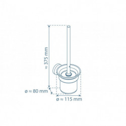 LONDON toilet brush set, chrome