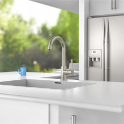 CORNWALL Sp&uuml;ltischarmatur, Rundbogen, Edelstahloptik