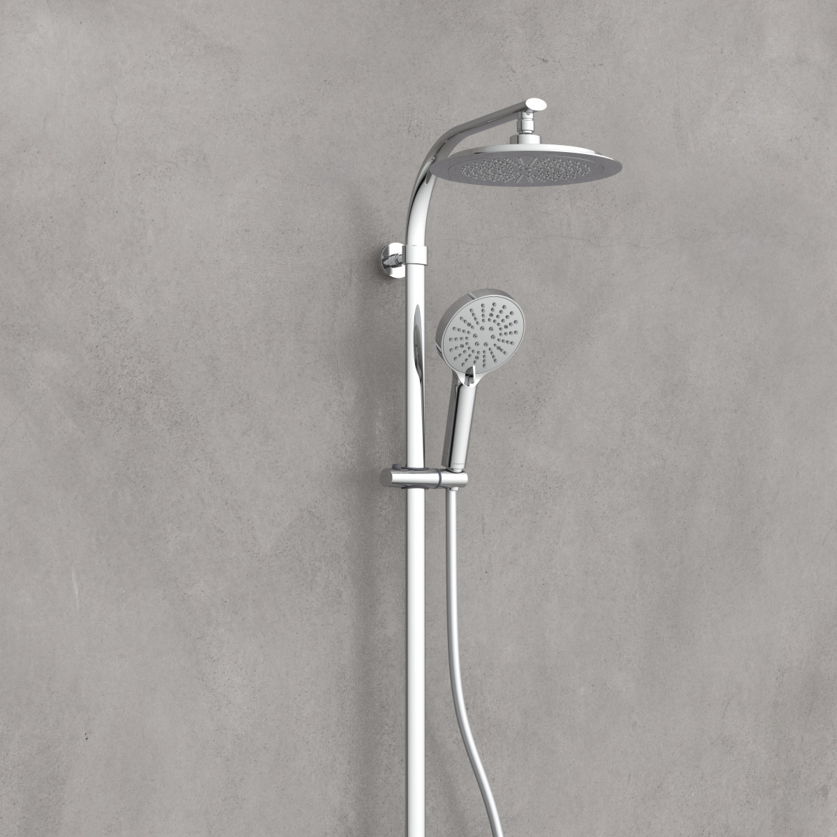 MADURA FRESH Overhead shower set, chrome, with thermostatic faucet