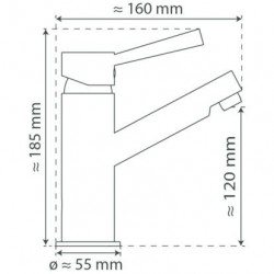CORNWALL Waschtischarmatur, Chrom, Niederdruck
