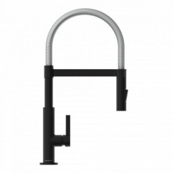 MIAMI Sink mixer, chrome/black matt, with spiral spring