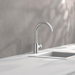 UNICORN Sp&uuml;ltischarmatur Rundbogen, Chrom