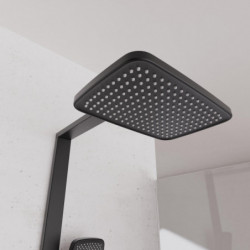 SCHÜTTE HAWAII Overhead showerset with thermostatic faucet, black matt