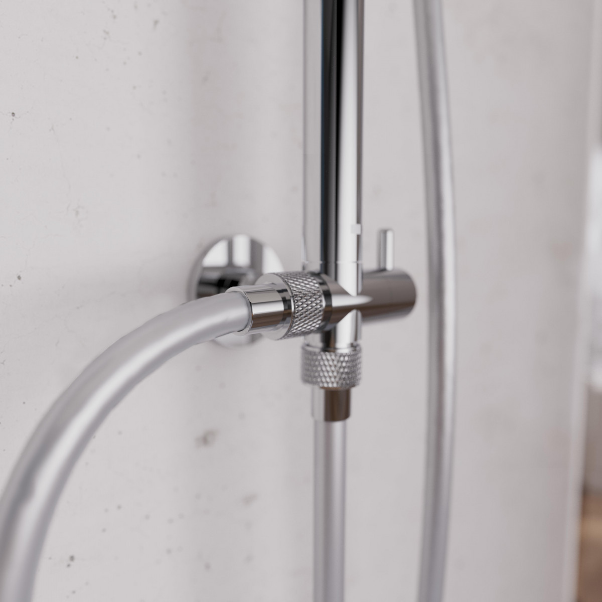 MADEIRA Overhead shower set, chrome/white