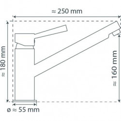 CORNWALL Sp&uuml;ltischarmatur, Chrom