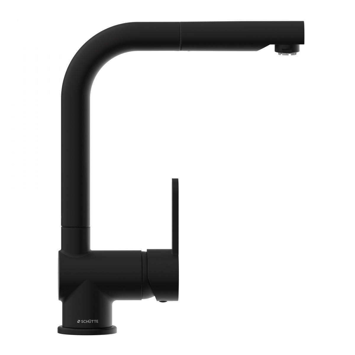 LONDON Sink mixer low pressure, black matt, with pull-out spout