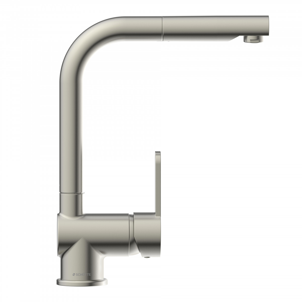 LONDON Sink mixer, stainless steel look, with pull-out spout