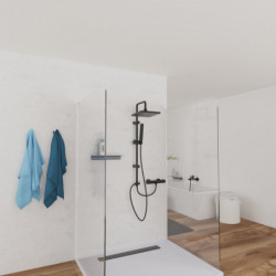 SCHÜTTE TOKYO Overhead showerset, black matt
