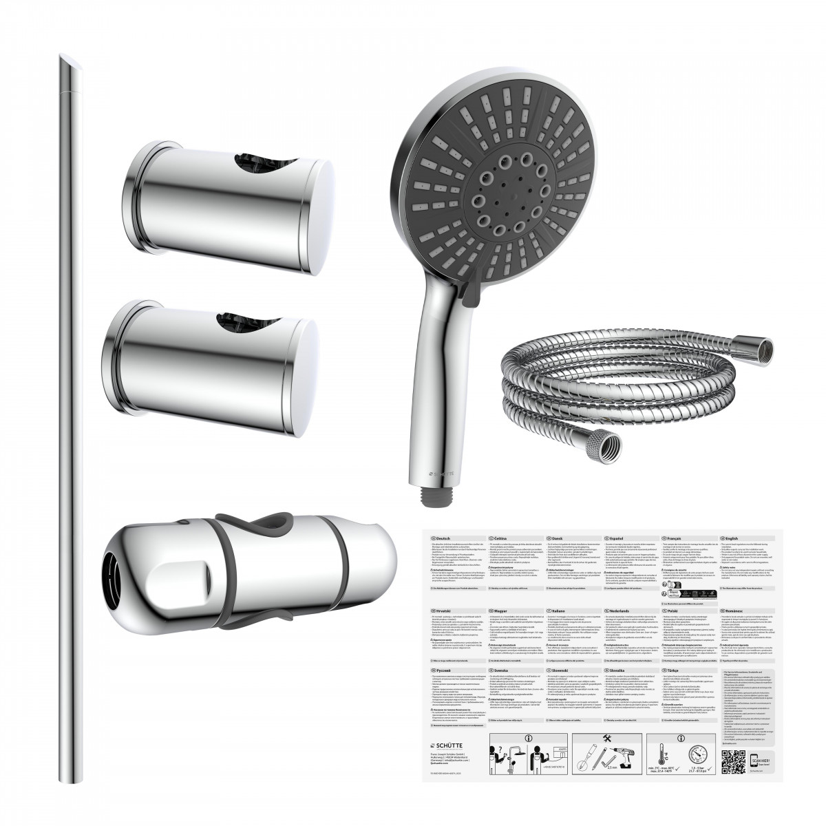 ADRIA Set de douche à barres, Chromé