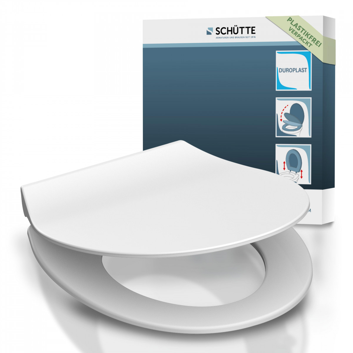 Duroplast Toilet Seat Ultra Thin SLIM WHITE with Soft Close and Quick Release