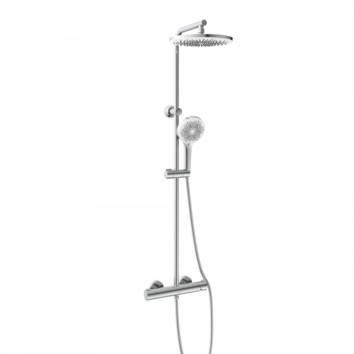 JAVA Overhead shower set, Single-lever mixer, Chrome