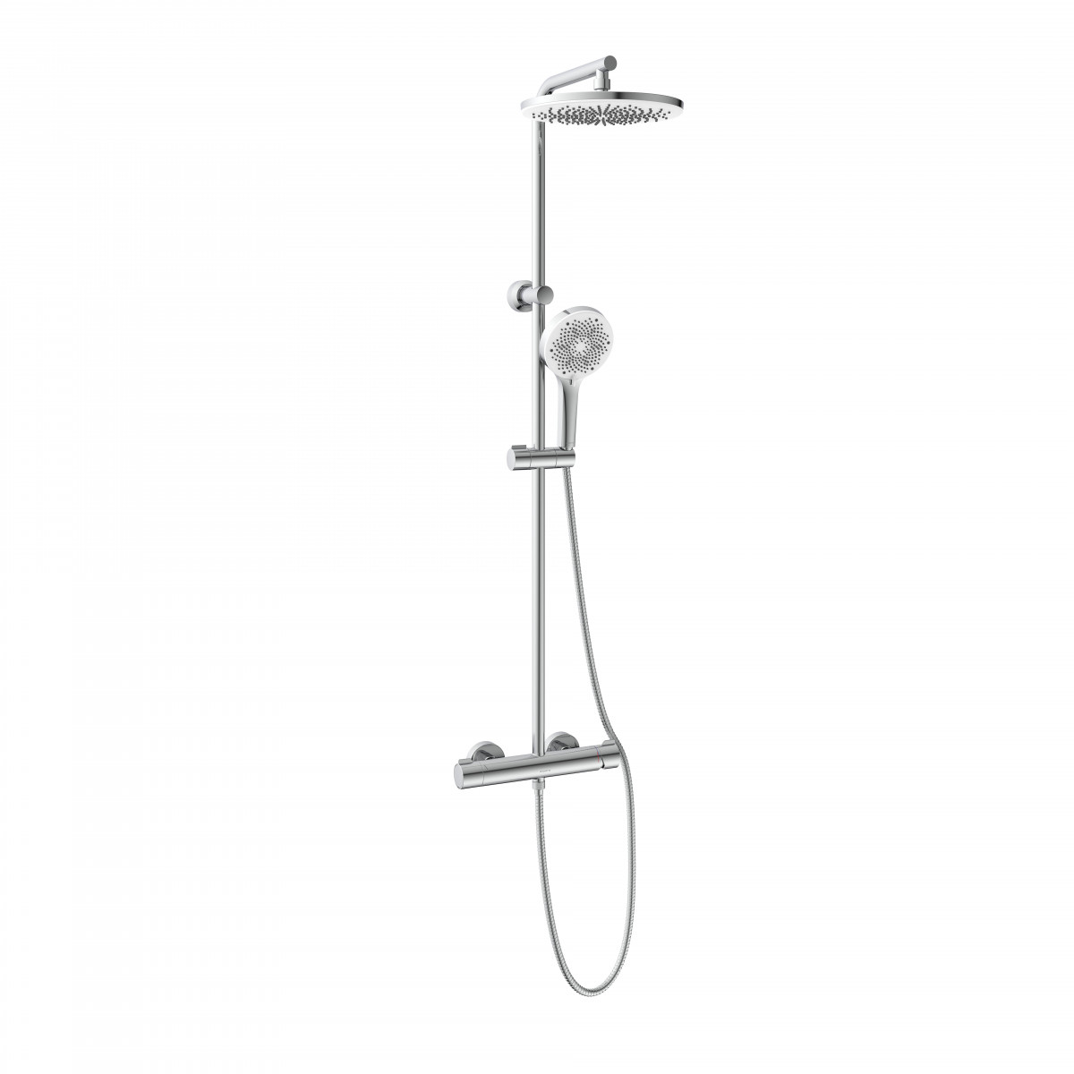 JAVA Overhead shower set, Single-lever mixer, Chrome