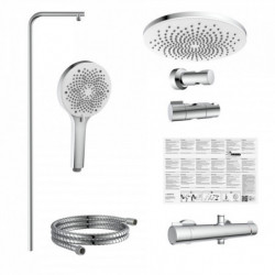 JAVA Overhead shower set, Single-lever mixer, Chrome