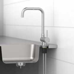 WINDOW mitigeur cuisine avec bec pliable, chrom&eacute;