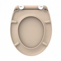 Duroplast WC-Sitz BEIGE, mit Absenkautomatik und Schnellverschluss