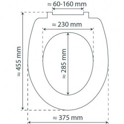 Abattant WC en Duroplast ROMANTIC avec Frein de Chute et Déclipsable