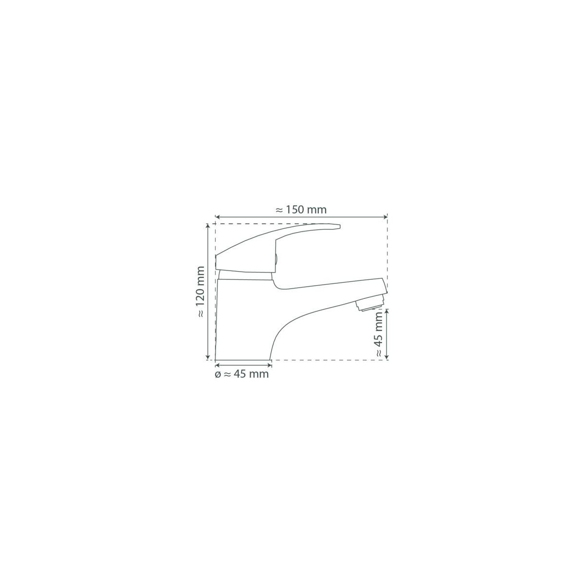 ORAZI Waschtischarmatur, Chrom, Niederdruck