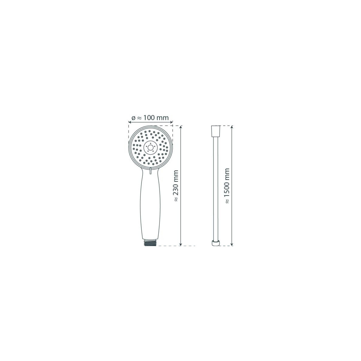 NAPOLI Hand shower set, chrome