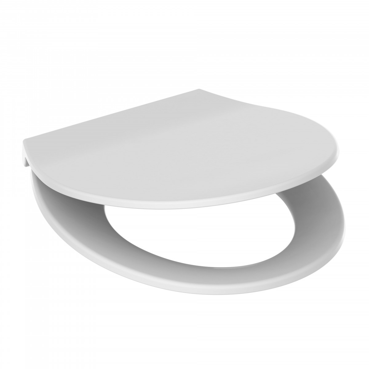 Abattant WC en Duroplast, WHITE, avec fermeture automatique et déclipsable