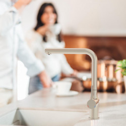 AQUASTAR PRO Mitigeur avec syst&egrave;me de filtration, Inox