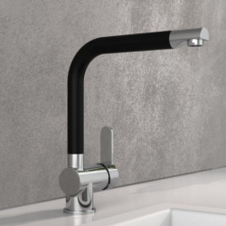 RIO Sp&uuml;ltischarmatur Schwarz matt/Chrom