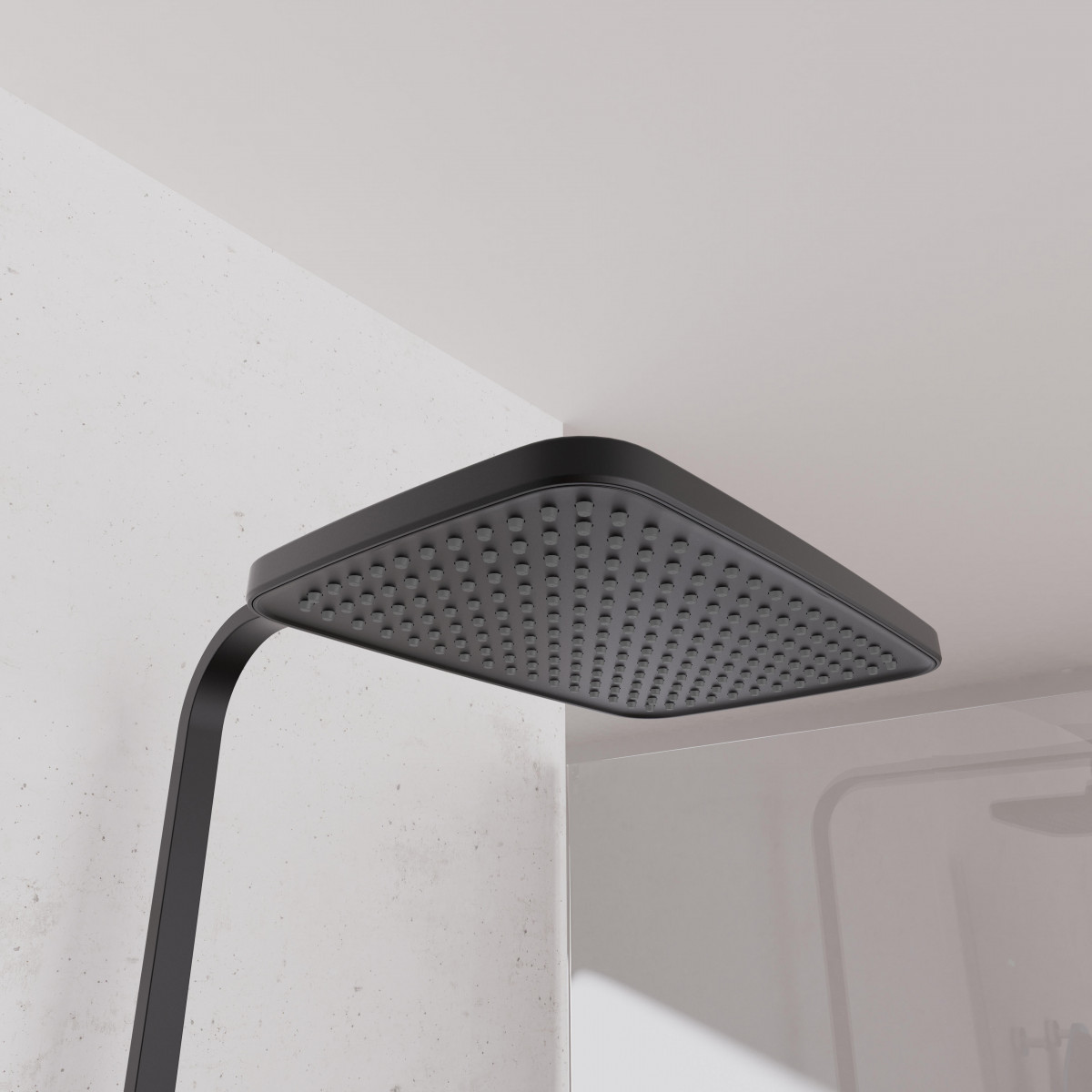 GRAN CANARIA Set douche de pluie avec Mitigeur thermostatique • Noir mat