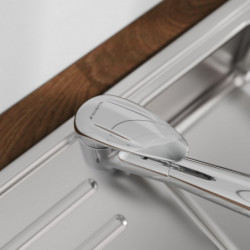 ABERDEEN Sp&uuml;ltischarmatur, Chrom, Niederdruck, mit herausziehbarer Geschirrbrause