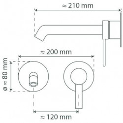 LOS ANGELES Mitigeur lavabo, Chrom&eacute;