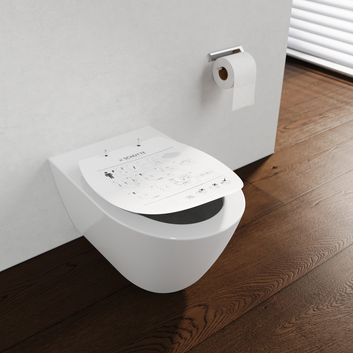 Abattant WC en duroplast WHITE PREMIUM, avec frein de chute