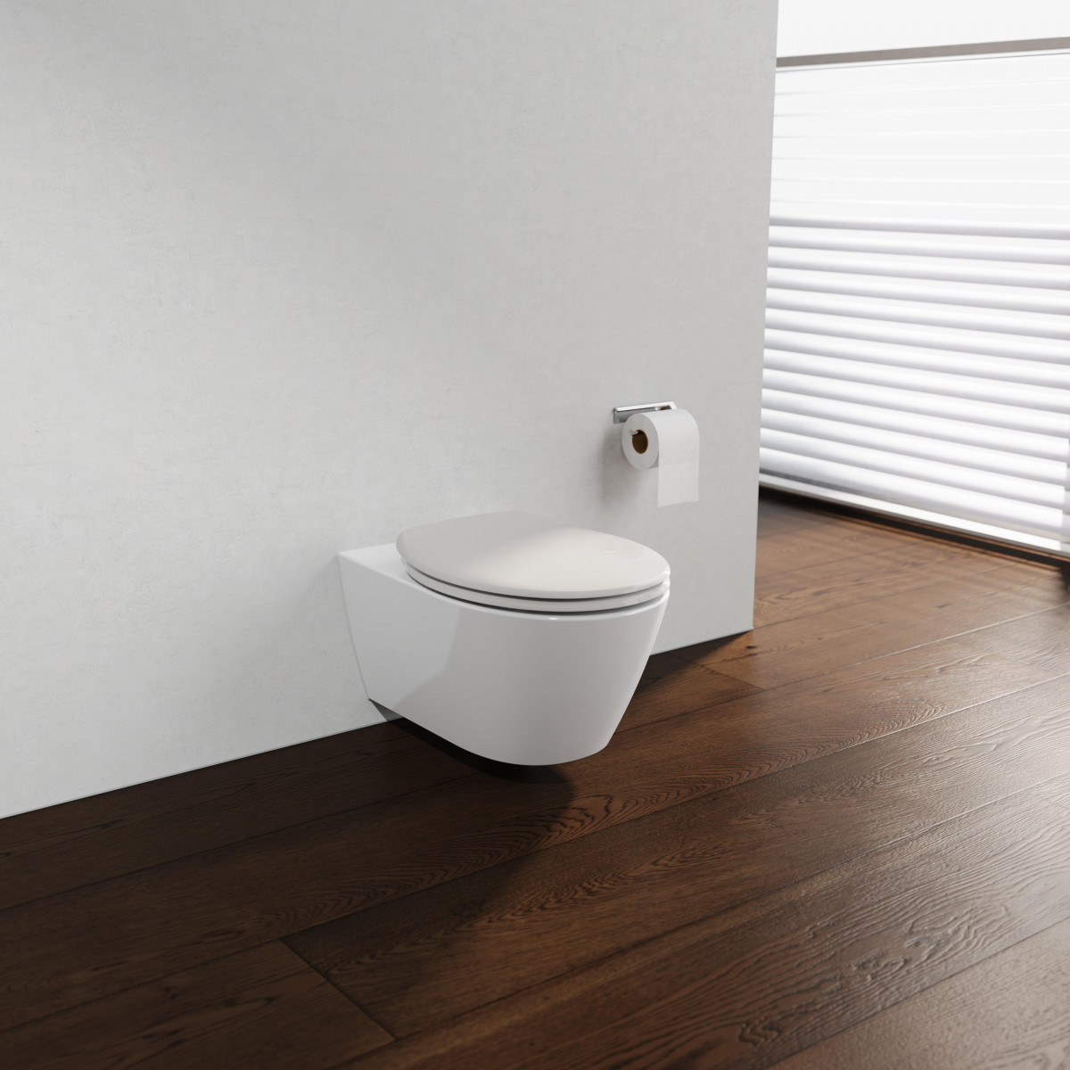 Abattant WC en duroplast WHITE PREMIUM, avec frein de chute