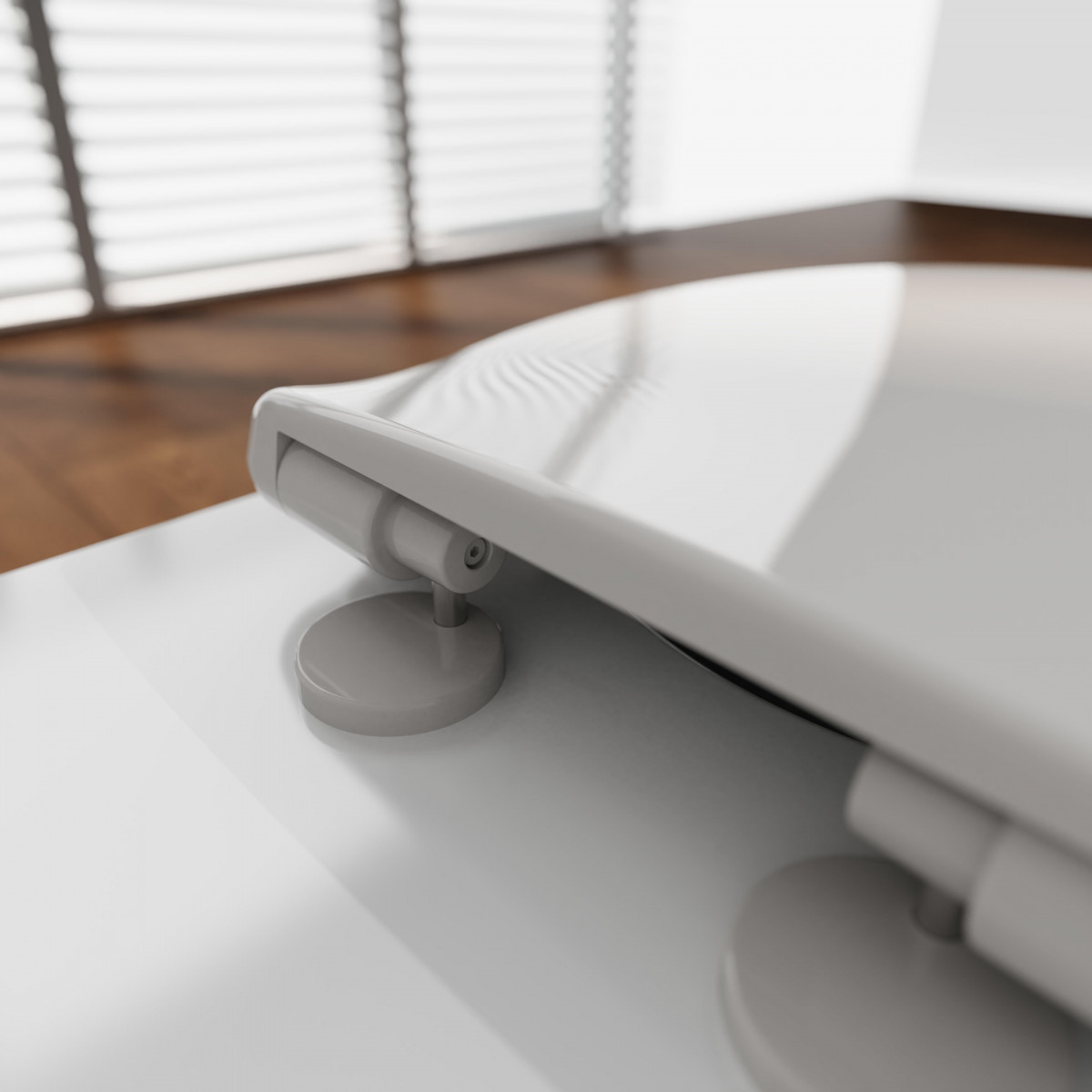 Abattant WC en duroplast WHITE PREMIUM, avec frein de chute