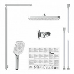 SCH&Uuml;TTE &Uuml;berkopf-Brauseset LA PALMA, Chrom/Wei&szlig;