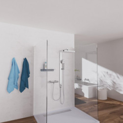 SCH&Uuml;TTE &Uuml;berkopf-Brauseset LA PALMA, Chrom/Wei&szlig;