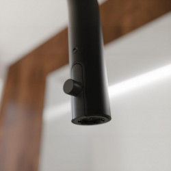 BLACKPOOL mitigeur cuisine avec bec extractible, noir mat