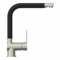 RIO Sp&uuml;ltischarmatur, Edelstahloptik/Schwarz matt