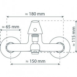 ATHOS Wannenf&uuml;llarmatur, Chrom