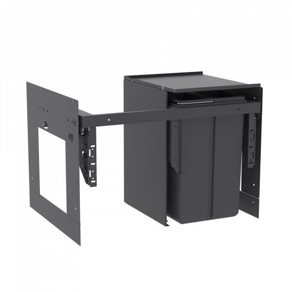 AQUASTAR PREMIUM M&uuml;lltrennsystem, Anthrazit, 2x10 L, f&uuml;r 60 cm Unterschrank