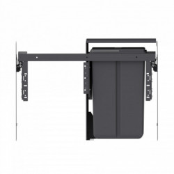 AQUASTAR PREMIUM Syst&egrave;me de tri des d&eacute;chets, anthracite, 2x10 L, pour meuble bas de 60 cm