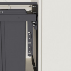 AQUASTAR PREMIUM M&uuml;lltrennsystem, Anthrazit, 2x10 L, f&uuml;r 60 cm Unterschrank