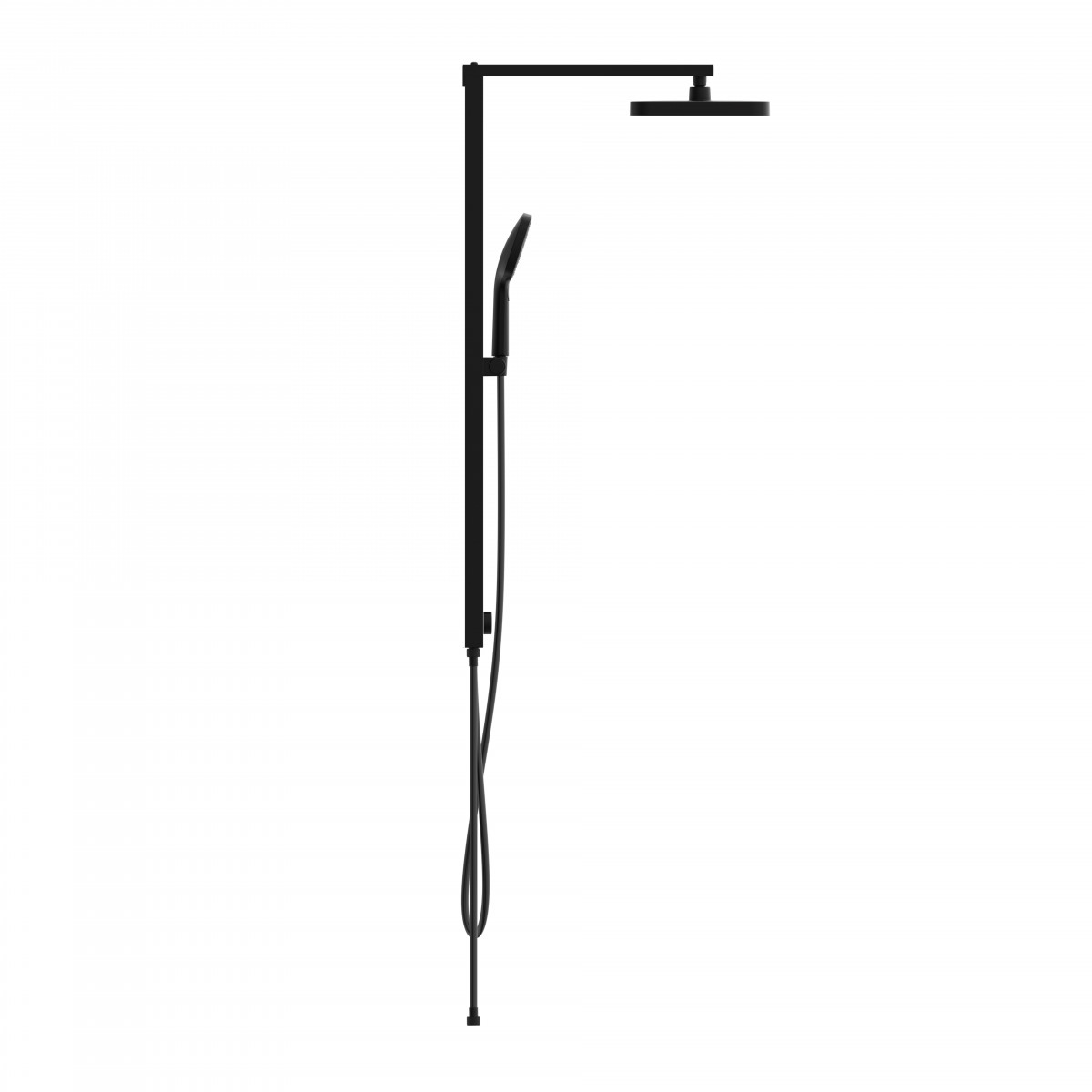 SCHÜTTE LA PALMA Overhead showerset, black matt