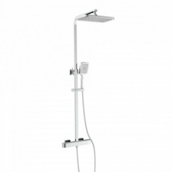 GRAN CANARIA Set douche de pluie avec Mitigeur thermostatique, Chromé