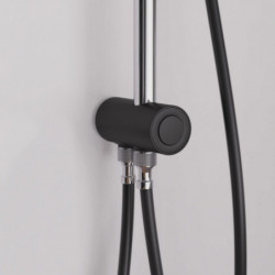 SCH&Uuml;TTE MATAO RAIN Overhead showerset, black matt