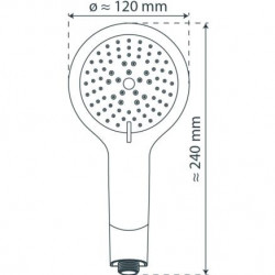BROADWAY Hand shower, chrome/ white