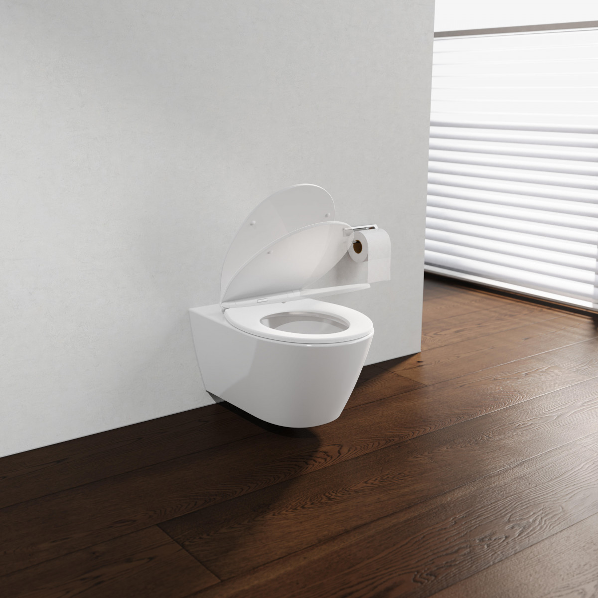 Abattant WC en Thermoplast WHITE PREMIUM, avec frein de chute et déclipsable