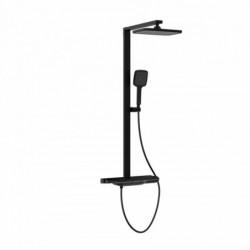 SCHÜTTE HAWAII Overhead showerset with thermostatic faucet, black matt