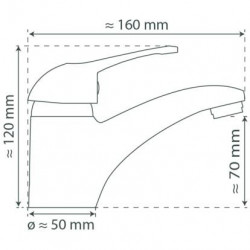 CALVINO Robinetterie de lavabo, chrome